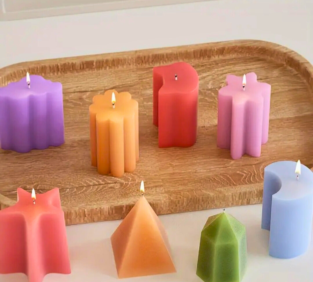 Designer shape Pillar Candles